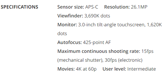 Fujifilm X-T4 specs